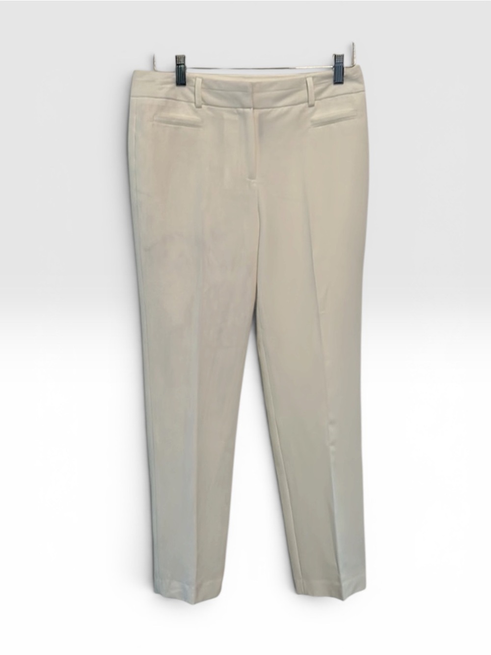 New Direction Women’s White Tailor Dress Pants Lined 6P. Straight Leg.